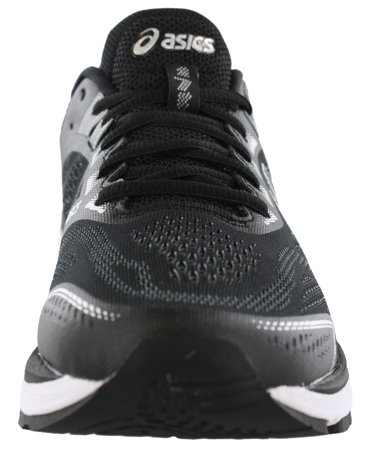 
                  
                    Front of Black/White ASICS Men Walking Trail Cushioned Running Shoes GT 2000 7
                  
                