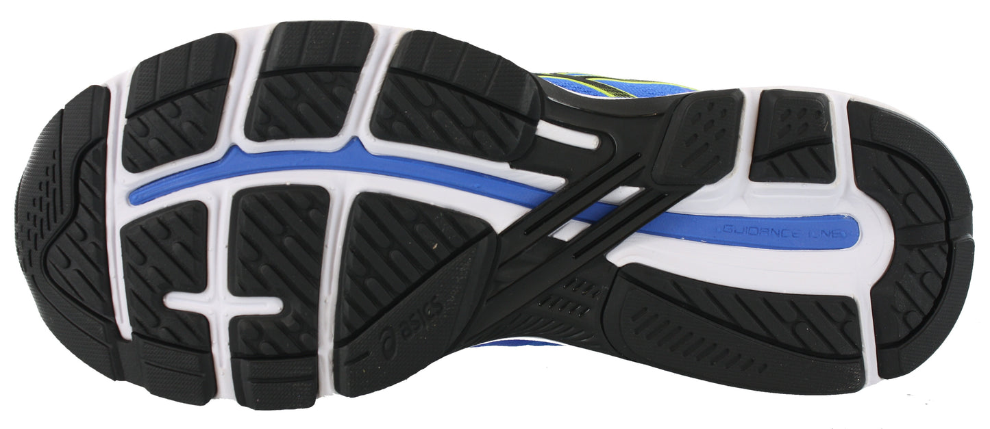 
                  
                    Sole of Illusion Blue with Black and Yellow accents ASICS Men Walking Trail Cushioned Running Shoes GT 2000 7
                  
                