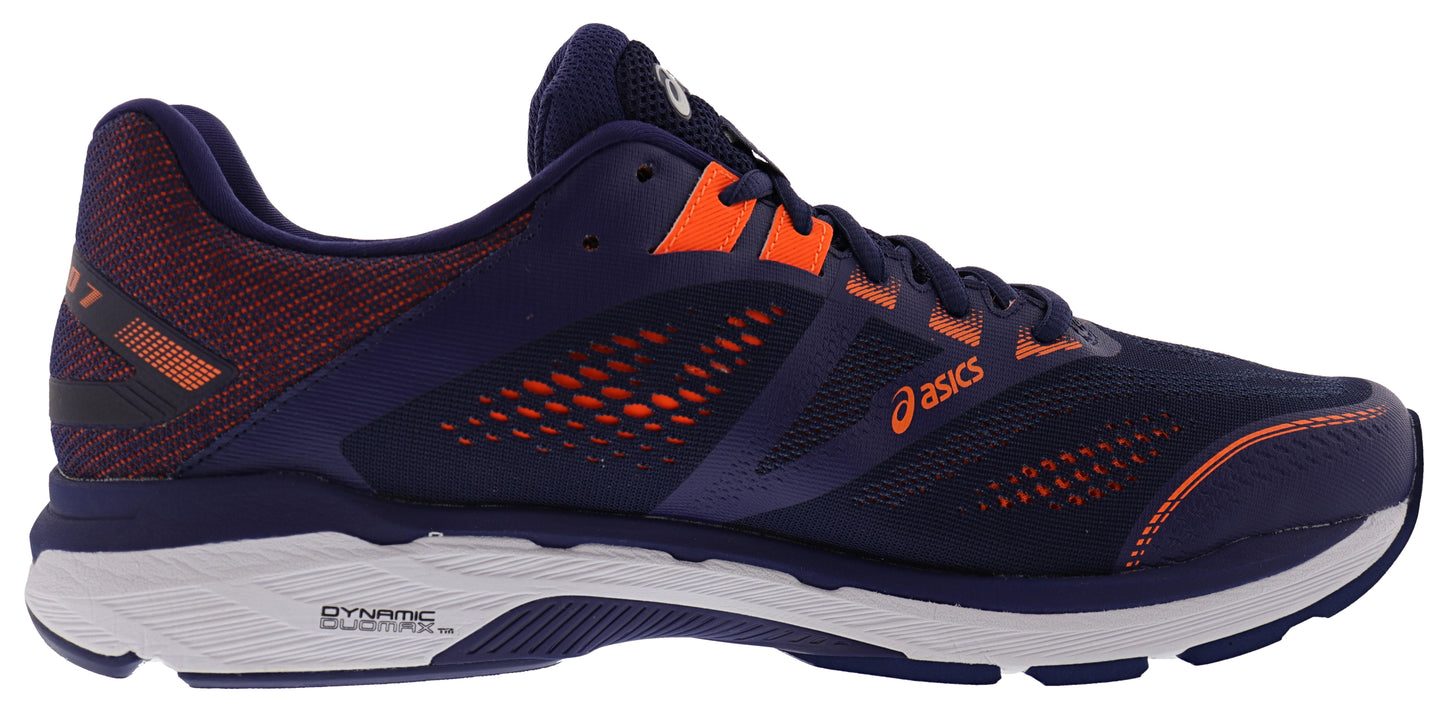 
                  
                    Medial of Indigo Blue/Shocking Orange ASICS Men Walking Trail Cushioned Running Shoes GT 2000 7
                  
                