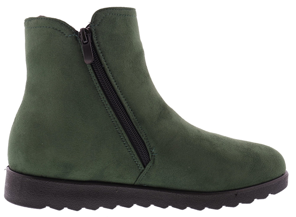 シューズ(女性用) 11columns Green Walker ZiP Low Flexus Grenzia by Spring Step Waterproof Ankle Boots Women's