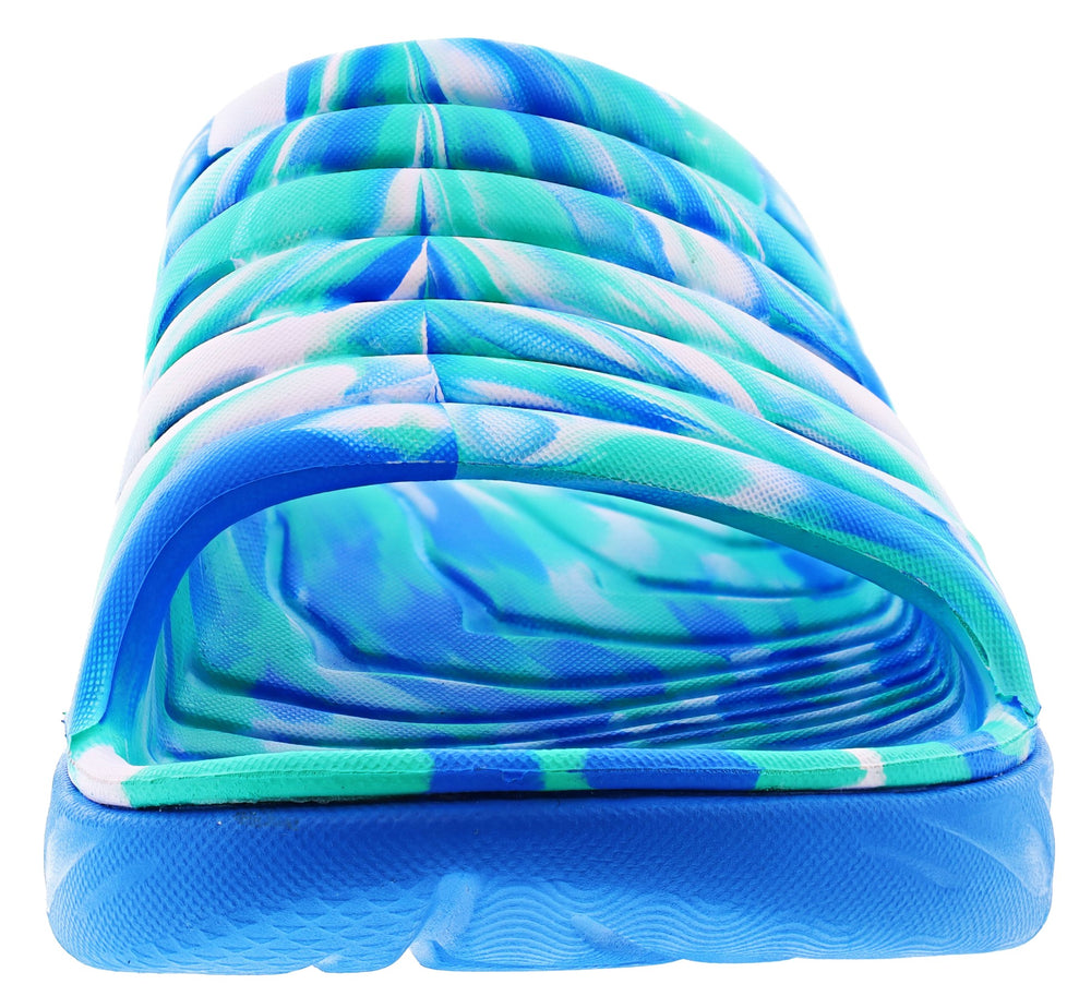 Hoka Ora Recovery Slide Swirl Sandals for Plantar Fasciitis