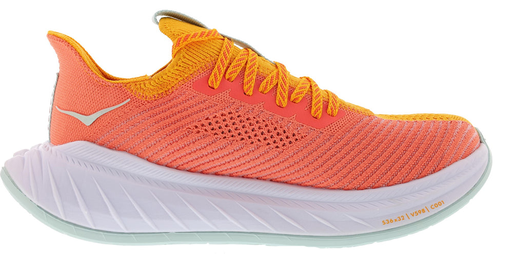 Hoka high quality One One Carbon X 1102887-NCLN Shoes Womens 10.5 Orange Gray Yellow NWOT