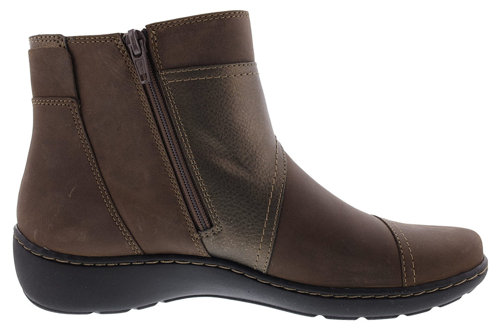 Clarks tan leather ankle boot online