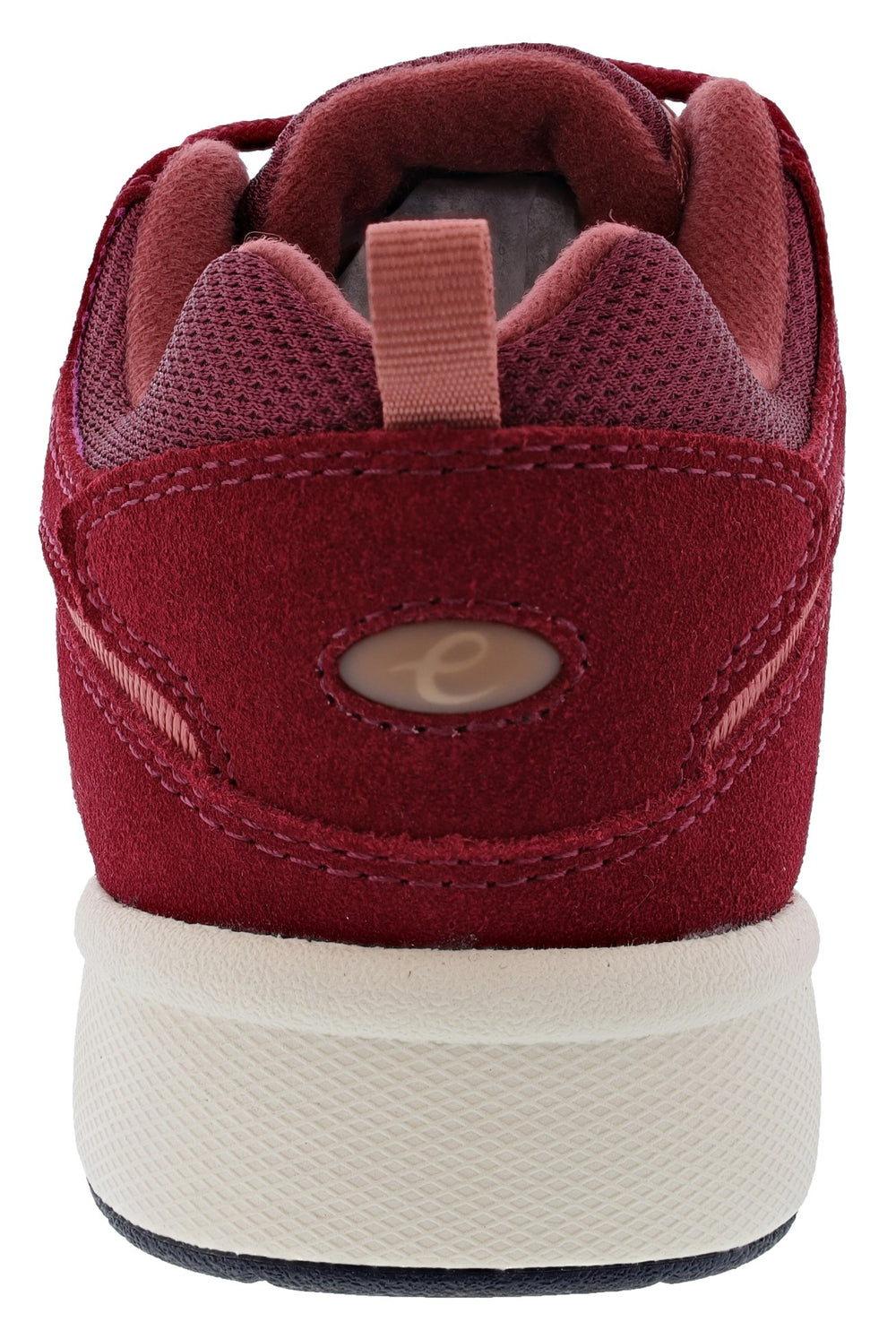 Easy Spirit Women’s Romy Sneaker – White/Red, Walking Shoe With Removable Insole, Size 9