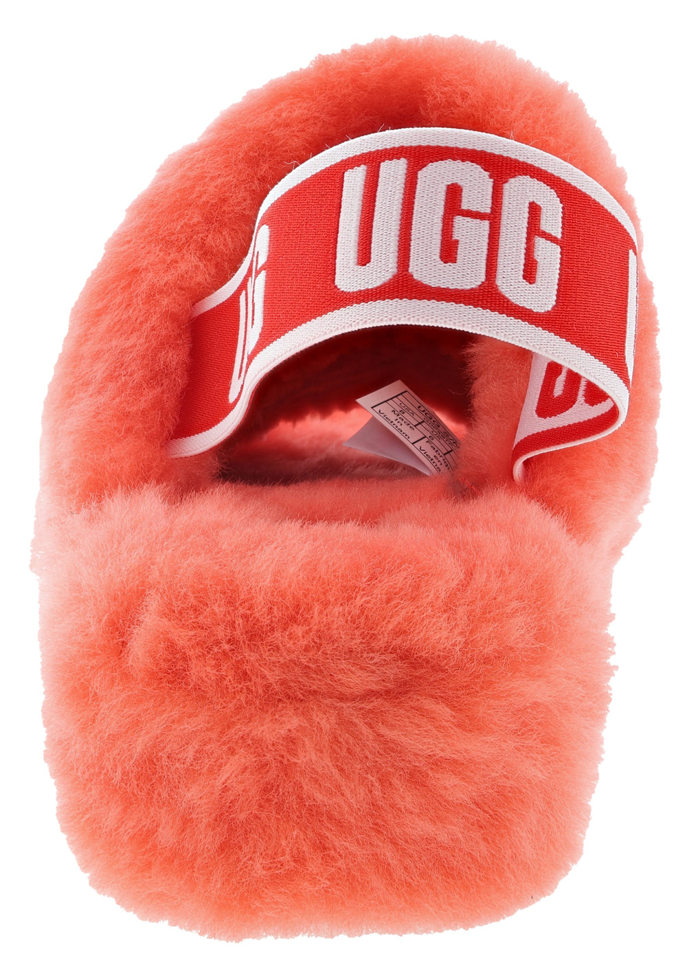 UGG ORANGE FLUFF selling YEAH SLIDE FUR SLINGBACK SLIPPERS SIZE 8 WOMEN 1095119