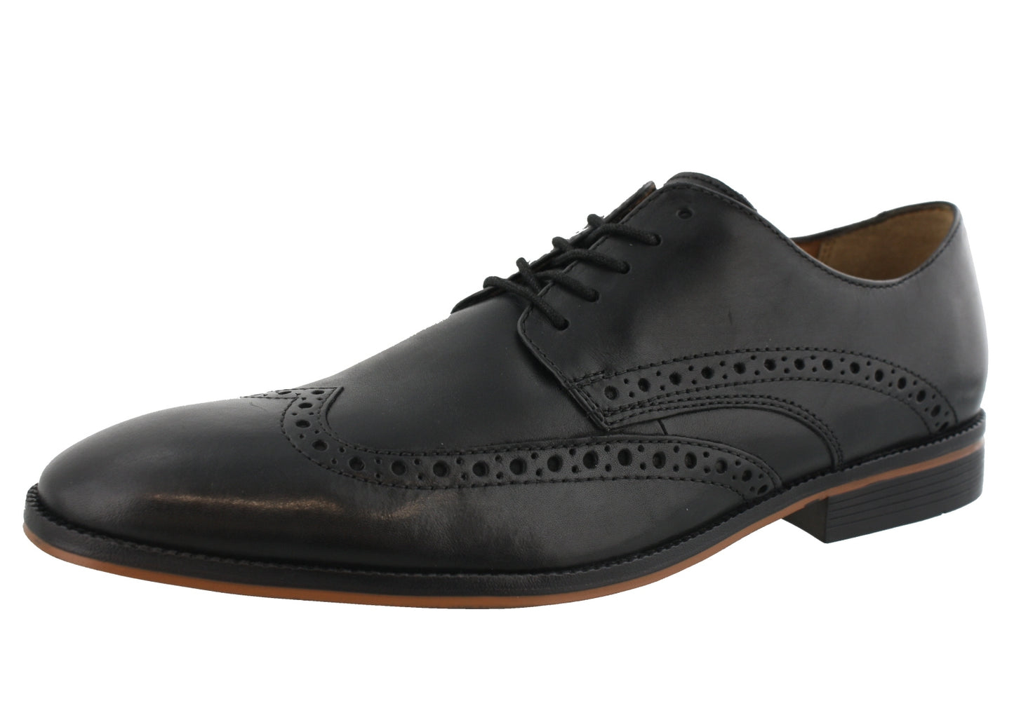 MENS City Shoes Size 43 Black Lace Up Wedding Suit NEW #ELG082