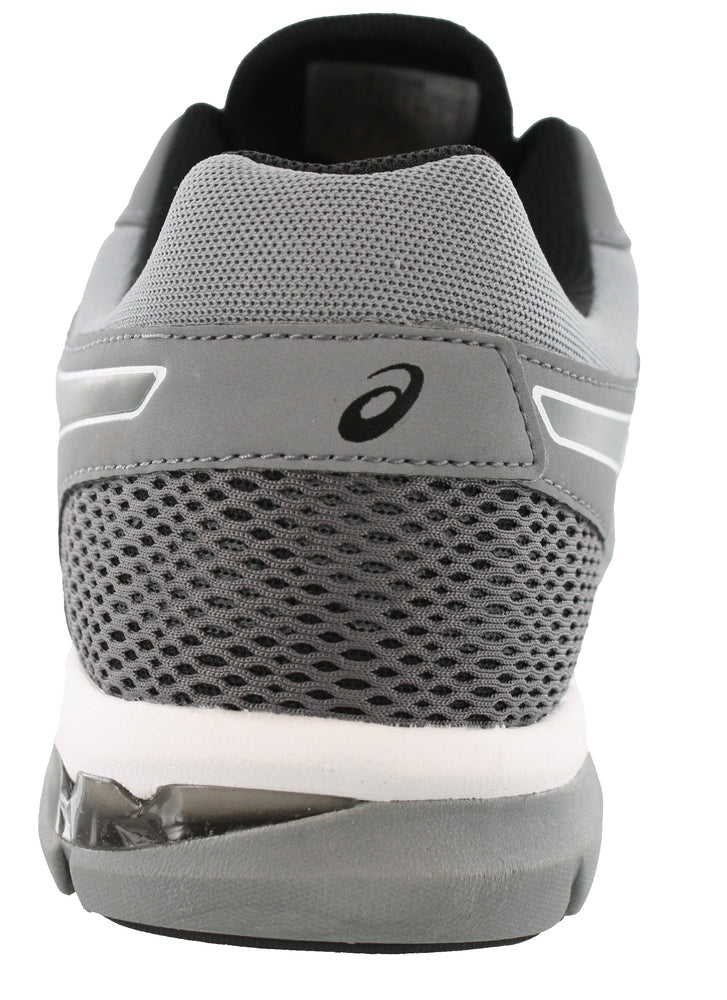 
                  
                    Back of Stone Grey/Stone Grey/Black ASICS Men Trail Walking Cross Training Shoes Gel Craze TR 4
                  
                