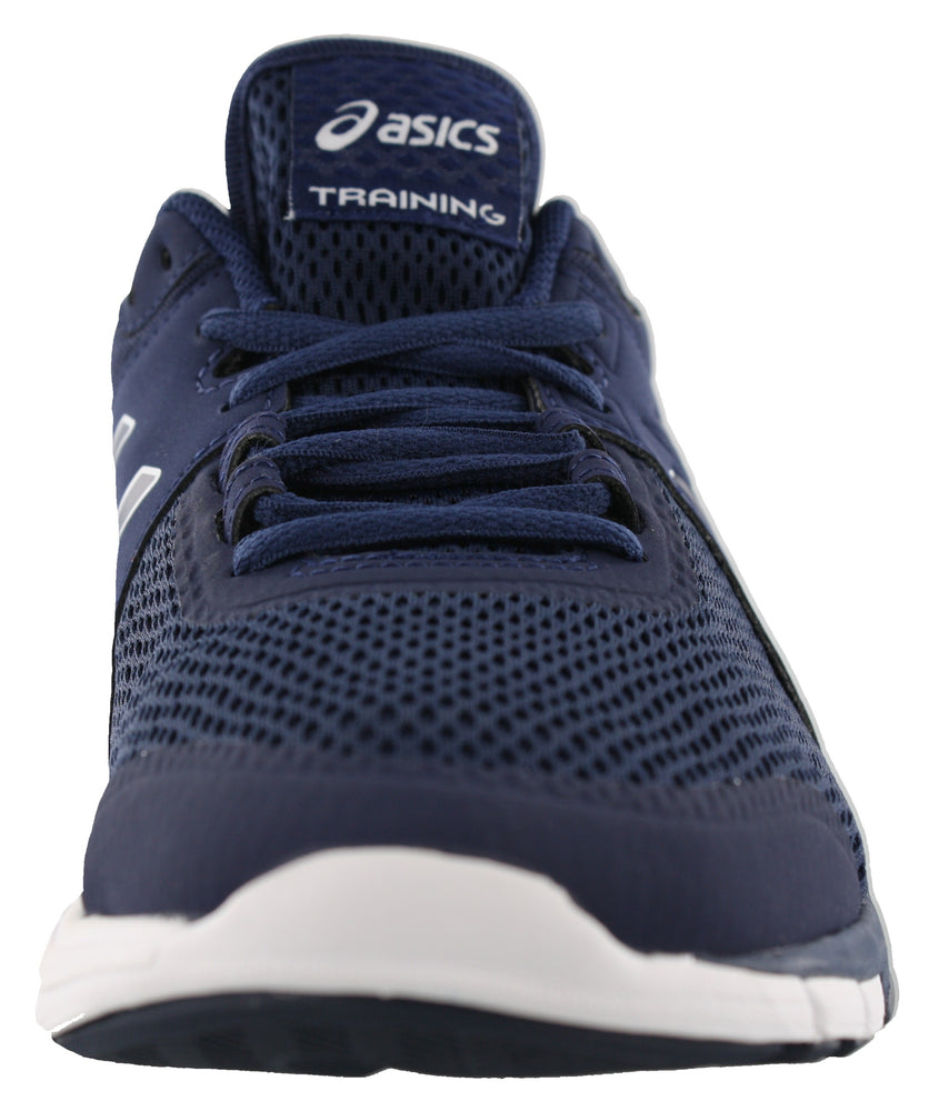 
                  
                    Front of Indigo Blue/Indigo Blue/White ASICS Men Trail Walking Cross Training Shoes Gel Craze TR 4
                  
                