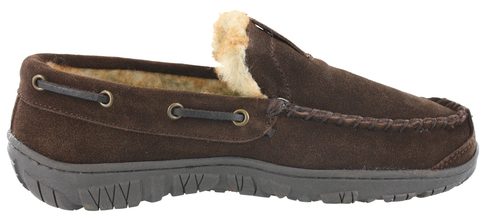 
                  
                    Clarks Men Warm Cozy Easy On Slip On Moccasin Slippers Warren
                  
                