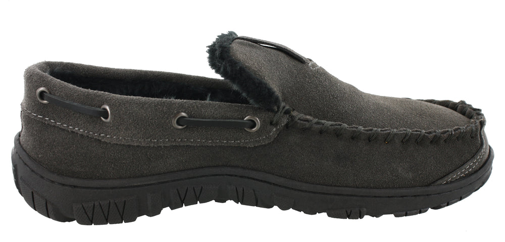 
                  
                    Clarks Men Warm Cozy Easy On Slip On Moccasin Slippers Warren
                  
                