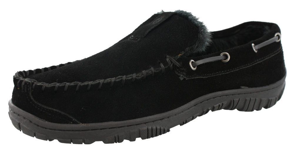 
                  
                    Clarks Men Warm Cozy Easy On Slip On Moccasin Slippers Warren
                  
                