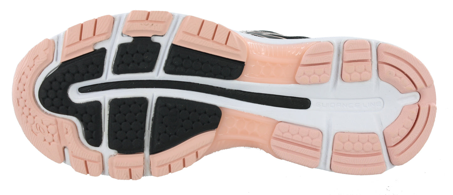 
                  
                    Sole of Black/Frosted Rose ASICS Women Walking Trail Cushioned Running Shoes Nimbus 20
                  
                