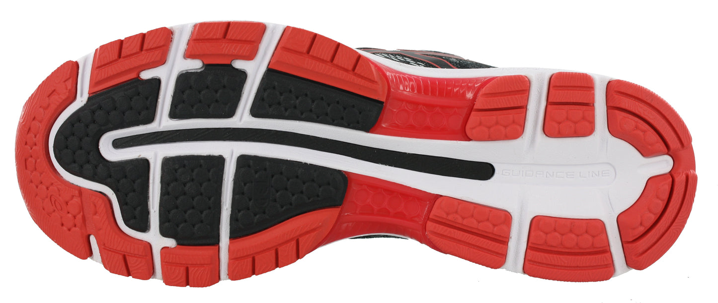 
                  
                    Sole of Black with Red Alert, Grey, and White accents ASICS Men Walking Trail Cushioned Running Shoes Gel Nimbus 20
                  
                