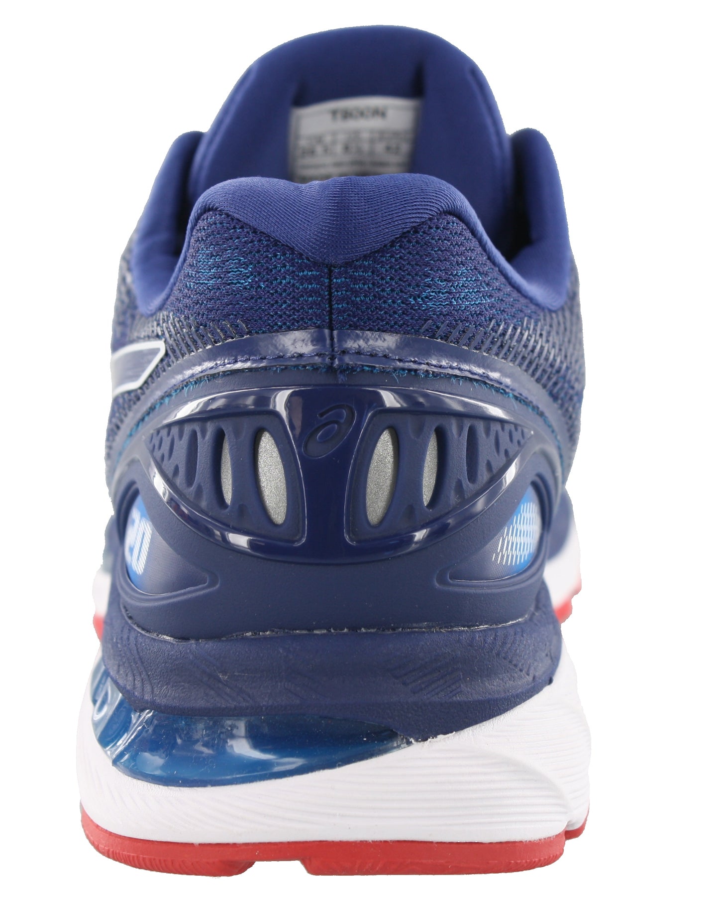 
                  
                    Back of Blue Print/Race Blue8 ASICS Men Walking Trail Cushioned Running Shoes Gel Nimbus 20
                  
                