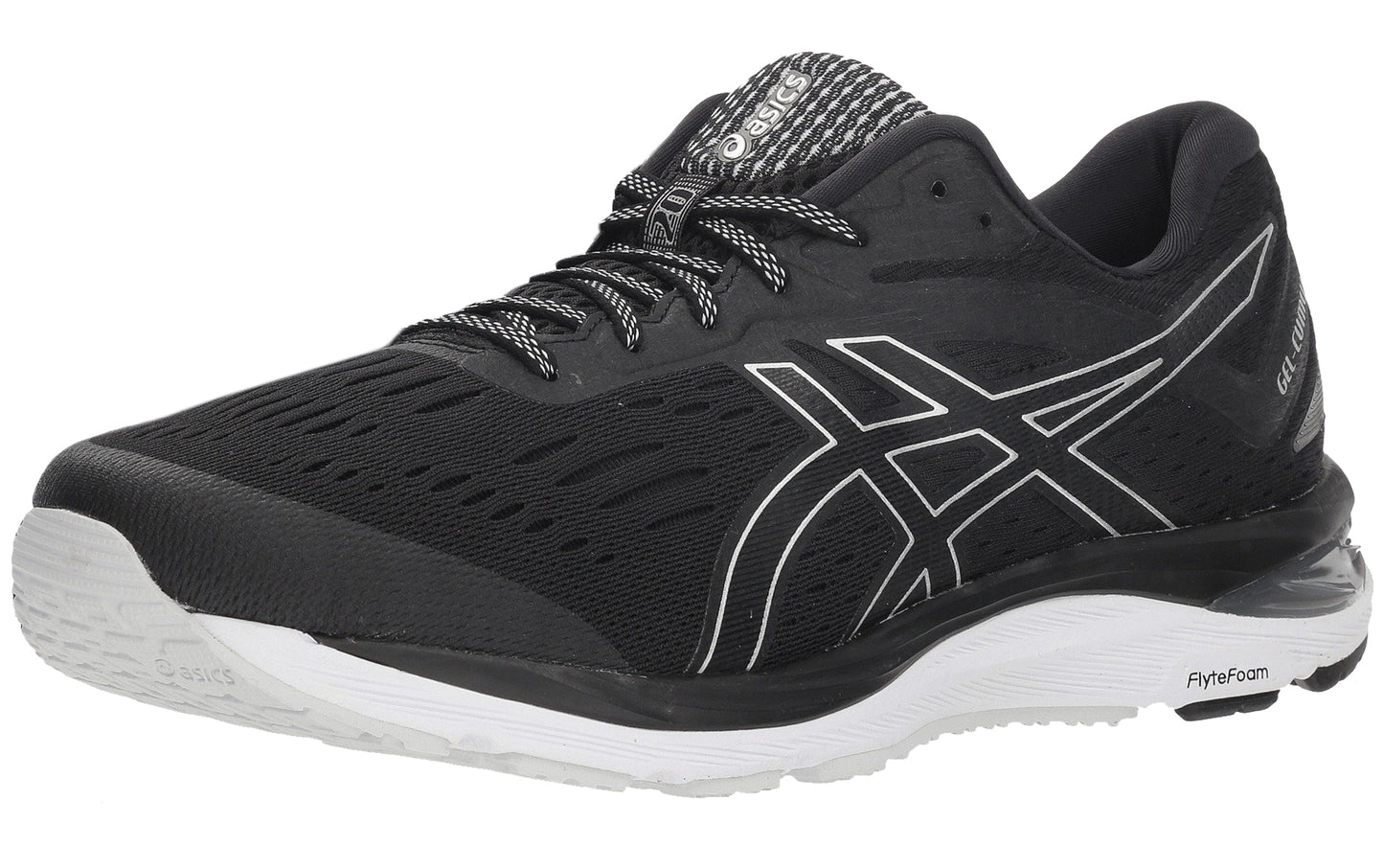 
                  
                    Lateral of Black ASICS Men Gel Cumulus 20 Cushioned Running Shoes
                  
                